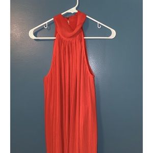 Orange halter neck mini dress!